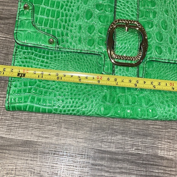 JESSICA SIMPSON Croc Pouch bag with silver chain - Picture 9 of 10